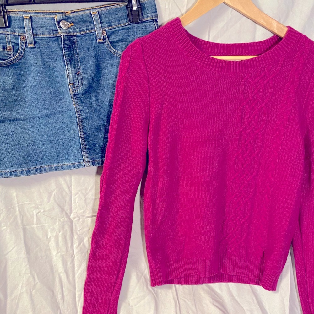 Vintage Levis Sweater and Mini Skirt (size 5)